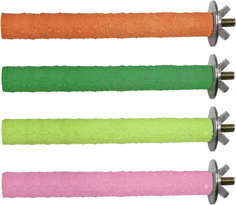 Hamiledyi Parrot Perch Stand Toy, Bird Cage Perch Toy,Natural Paw Grinding Stick for Small Parrots, Parakeets, Cockatiels, Lovebirds Chewing Stick(S) - Image 1